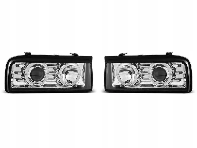 Frontlykter VW CORRADO 1988-1995 ANGEL EYES CHROME – bilde 2