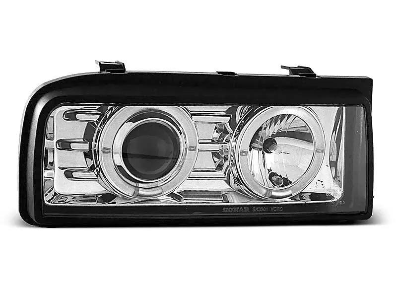 Frontlykter VW CORRADO 1988-1995 ANGEL EYES CHROME – bilde 3