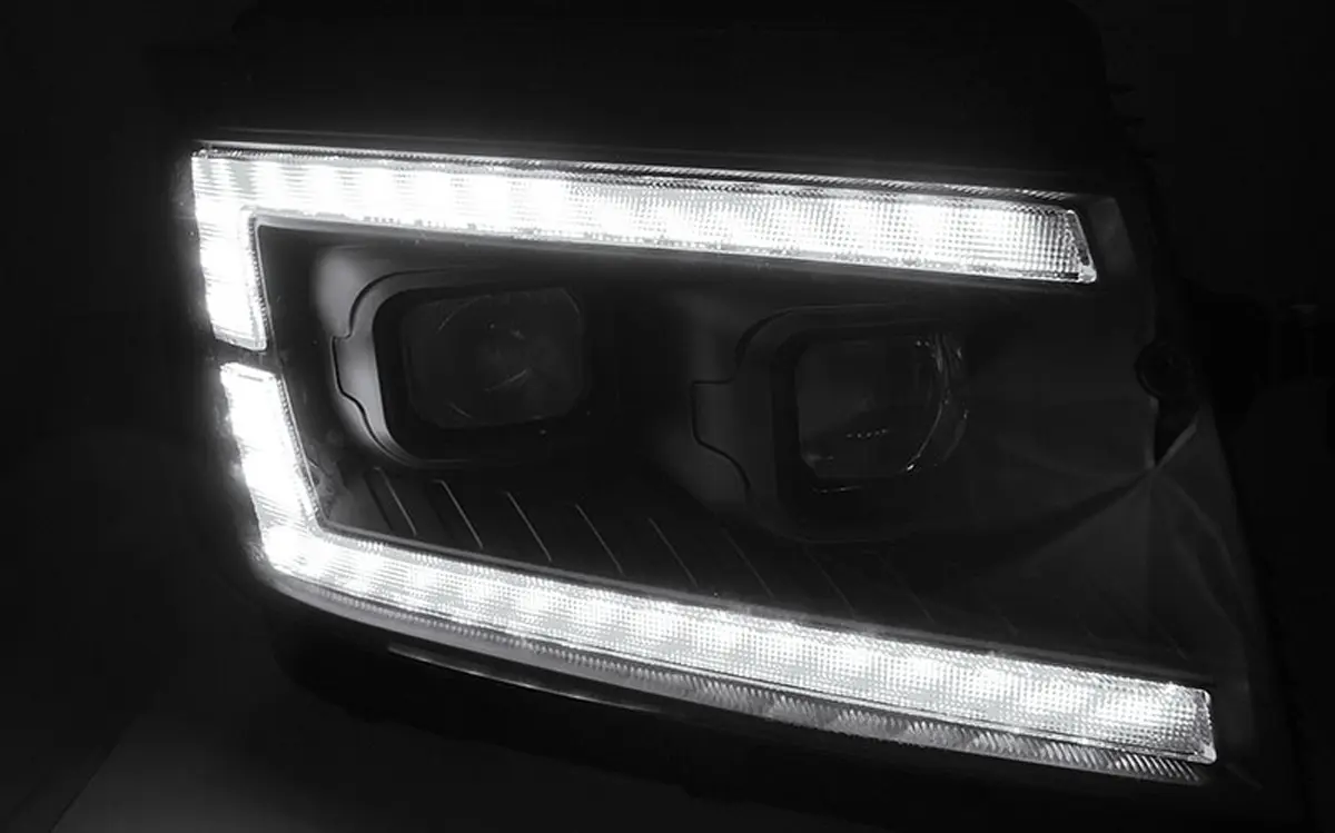 Frontlykter VW Crafter II 2016 -> │ TUBE LIGHT BLACK DRL SEQ – bilde 2