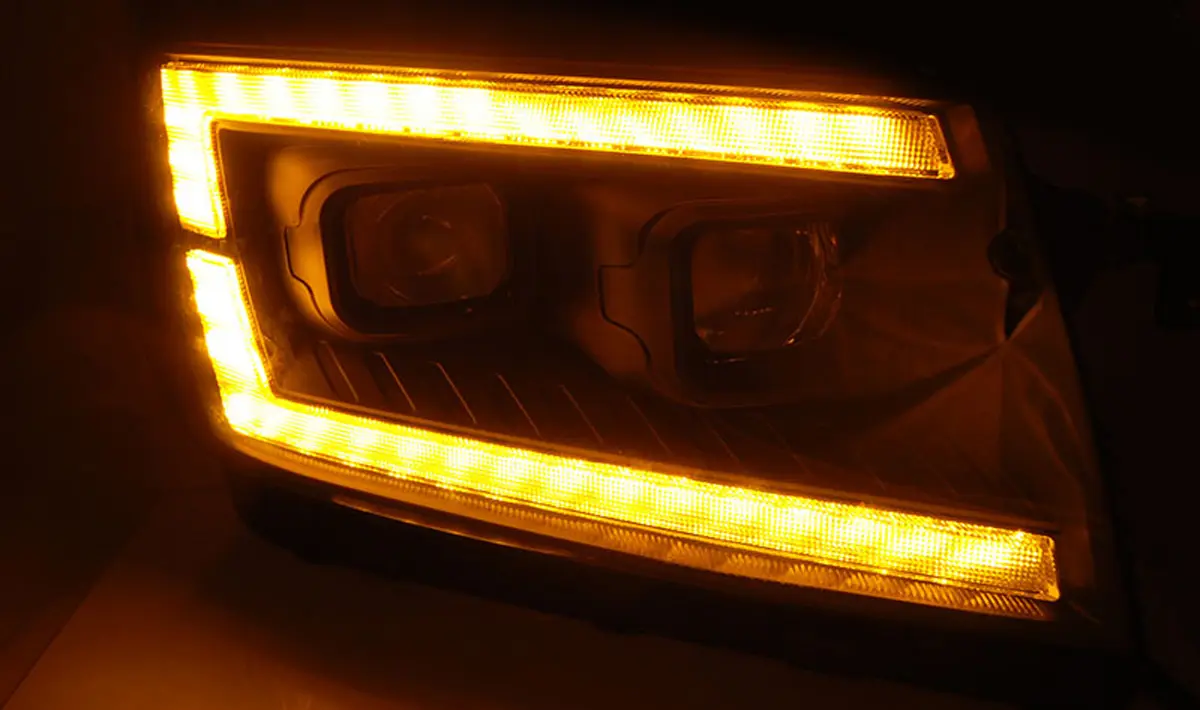 Frontlykter VW Crafter II 2016 -> │ TUBE LIGHT BLACK DRL SEQ – bilde 3