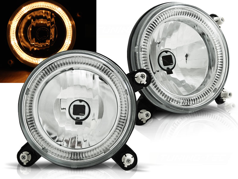 Frontlykter VW GOLF 1 / VW GOLF 2 ANGEL EYES CHROME