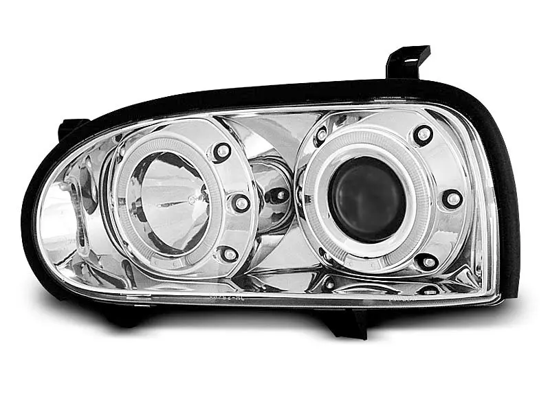 Frontlykter VW GOLF 3 1991-1997 ANGEL EYES CHROME – bilde 2