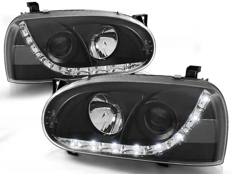 Frontlykter VW GOLF 3 1991-1997 DAYLIGHT BLACK – bilde 2