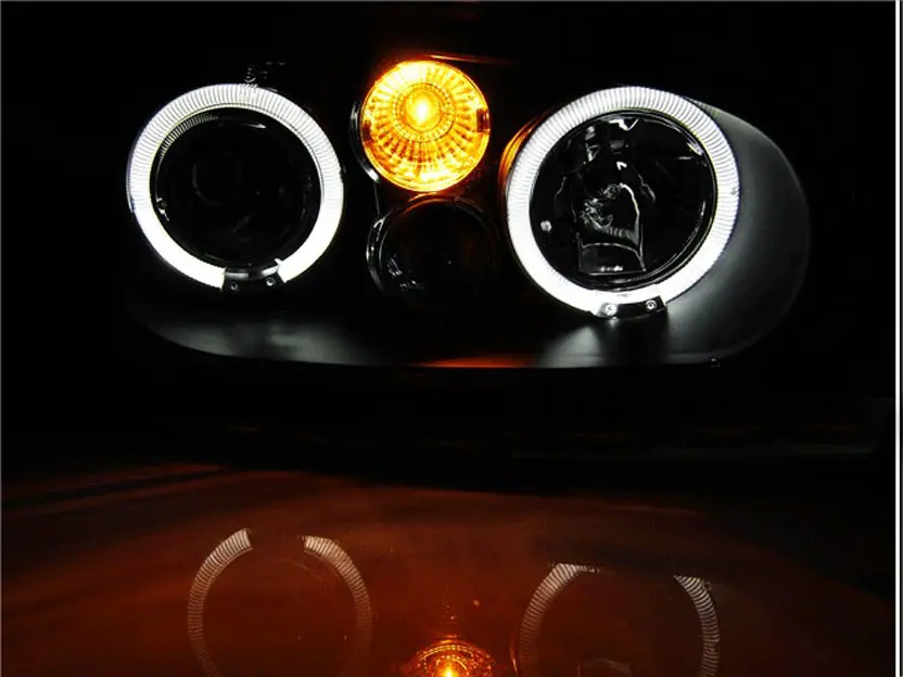 Frontlykter VW GOLF 4 1997-2003 ANGEL EYES BLACK – bilde 4