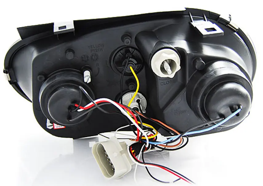 Frontlykter VW GOLF 4 1997-2003 ANGEL EYES BLACK – bilde 5