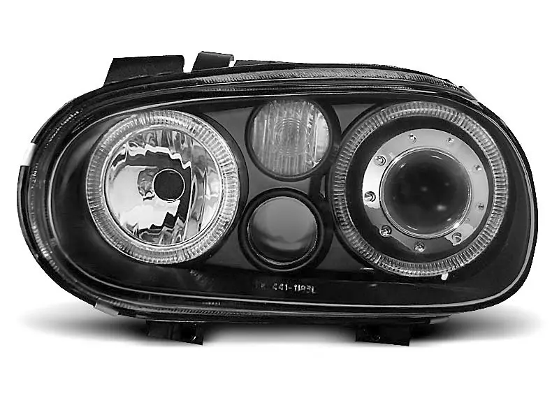 Frontlykter VW GOLF 4 1997-2003 ANGEL EYES BLACK – bilde 4