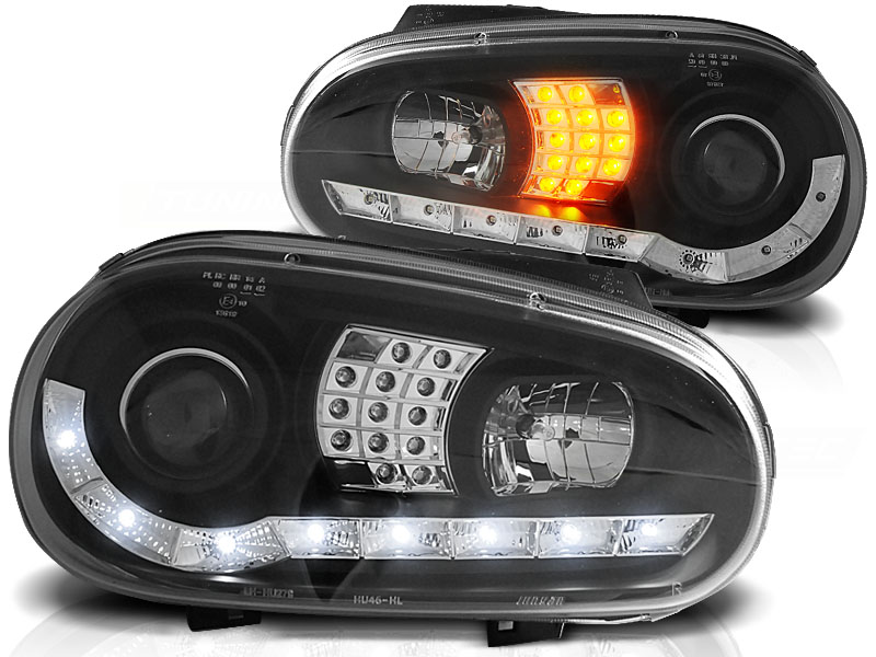 Frontlykter VW GOLF 4 1997-2003 DAYLIGHT BLACK – bilde 2