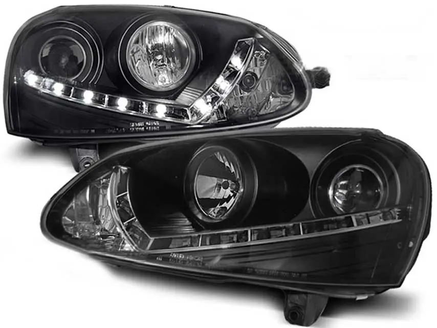 Frontlykter VW GOLF 5 2003-2008 DAYLIGHT BLACK