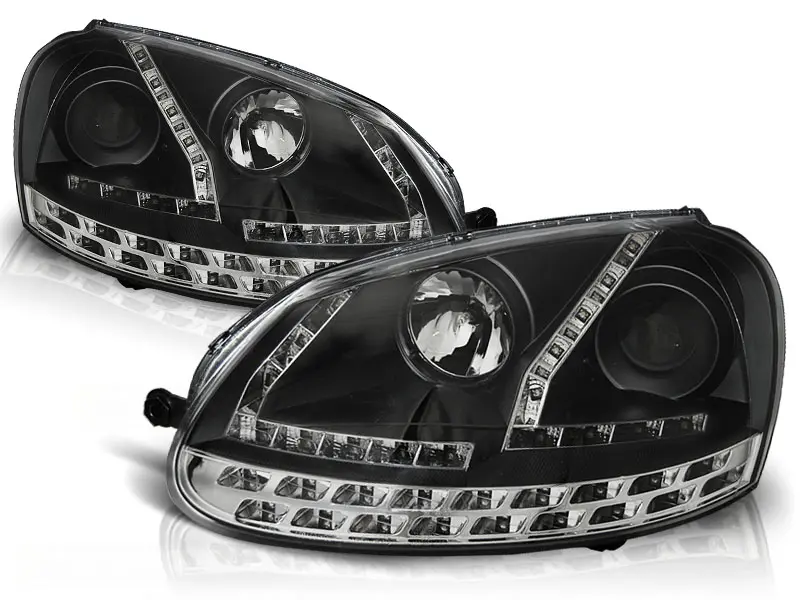 Frontlykter VW GOLF 5 2003-2008 DAYLIGHT BLACK – bilde 2