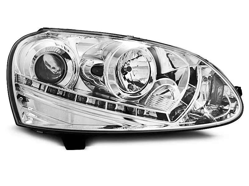 Frontlykter VW GOLF 5 2003-2008 DAYLIGHT CHROME – bilde 2