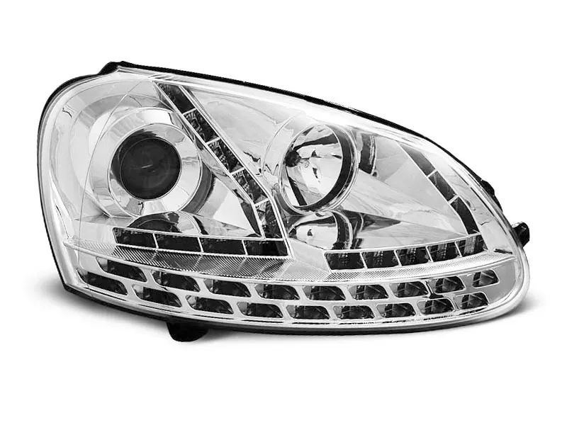 Frontlykter VW GOLF 5 2003-2008 DAYLIGHT CHROME – bilde 2
