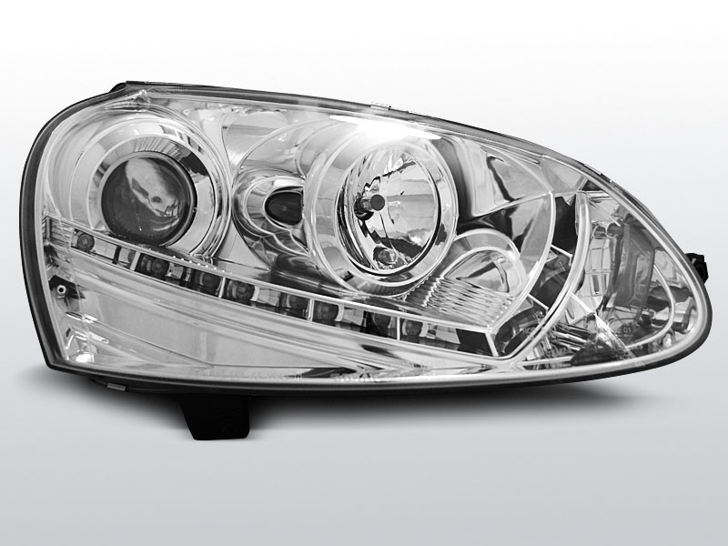 Frontlykter VW GOLF 5 2003-2008 XENON DAYLIGHT CHROME – bilde 2