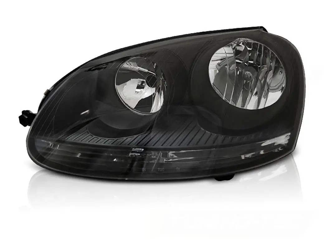 Frontlykter VW GOLF 5 2003-2009 BLACK LEFT SIDE TYC