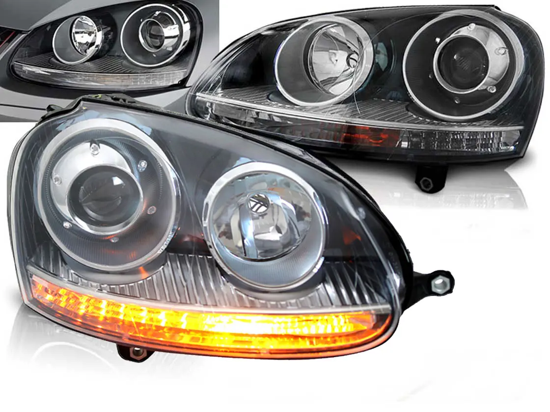 Frontlykter VW GOLF 5 2003-2009 SPORT BLACK – bilde 2