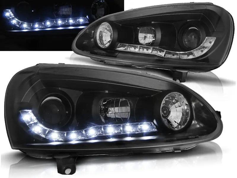 Frontlykter VW GOLF 5 DAYLIGHT BLACK