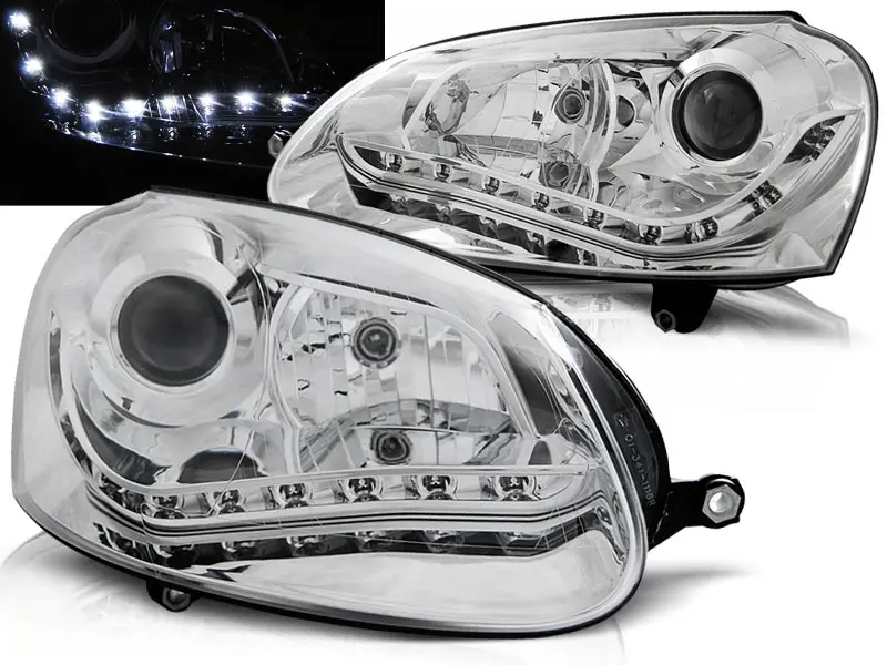 Frontlykter VW GOLF 5 DAYLIGHT CHROME