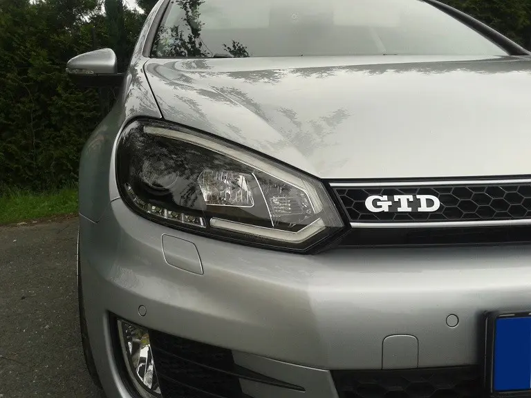 Frontlykter VW GOLF 6 2008-2012 BLACK TUBE LIGHTS TRU DRL – bilde 4