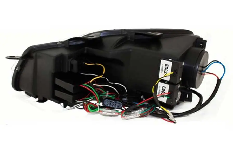 Frontlykter VW GOLF 6 2008-2012 U-LED LIGHT DRL BLACK CHROME LINE – bilde 8