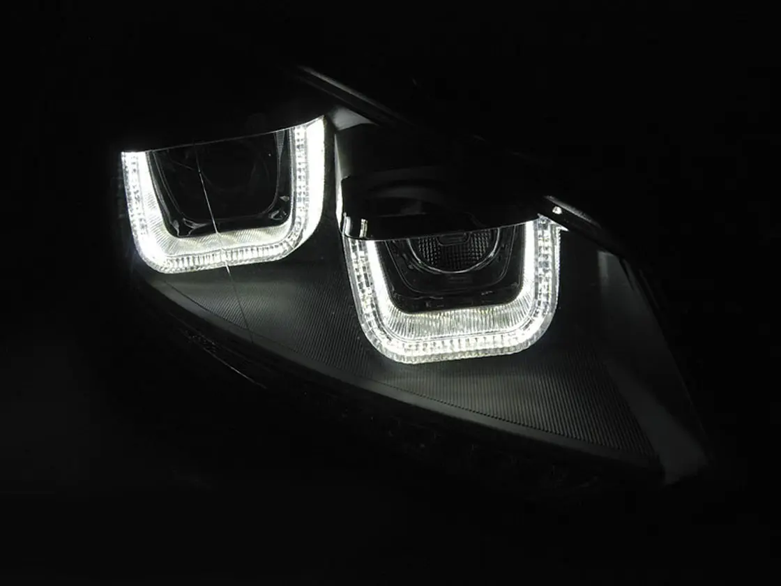 Frontlykter VW GOLF 6 2008-2012 U-LED LIGHT DRL CHROME SEQ – bilde 3
