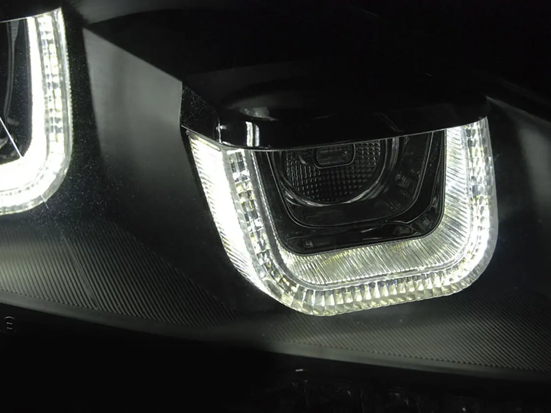 Frontlykter VW GOLF 6 2008-2012 U-LED LIGHT DRL CHROME SEQ – bilde 4