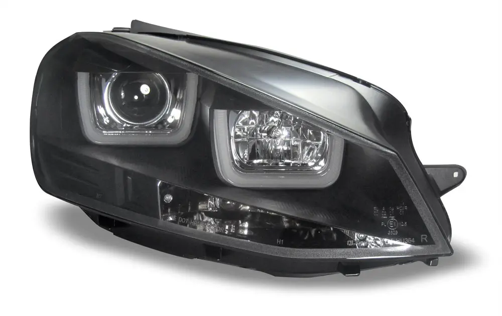 Frontlykter VW GOLF 7 2012-2017 U-LED LIGHT BLACK – bilde 2