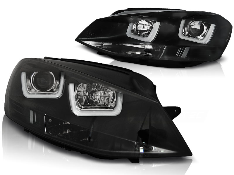Frontlykter VW GOLF 7 2012-2017 U-LED LIGHT BLACK – bilde 3