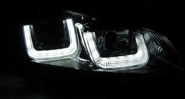 Frontlykter VW GOLF 7 2012-2017 U-LED LIGHT BLACK WITH BLACK LINE – bilde 3
