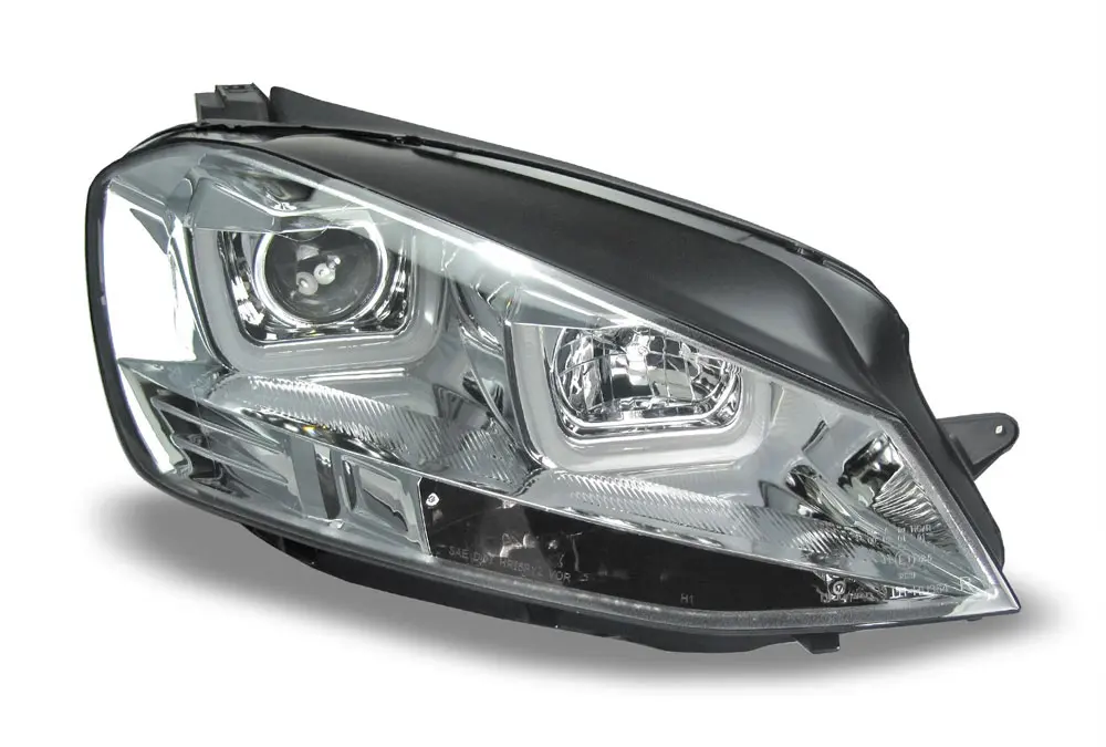Frontlykter VW GOLF 7 2012-2017 U-LED LIGHT CHROME