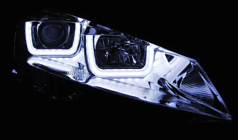Frontlykter VW GOLF 7 2012-2017 U-LED LIGHT CHROME – bilde 3