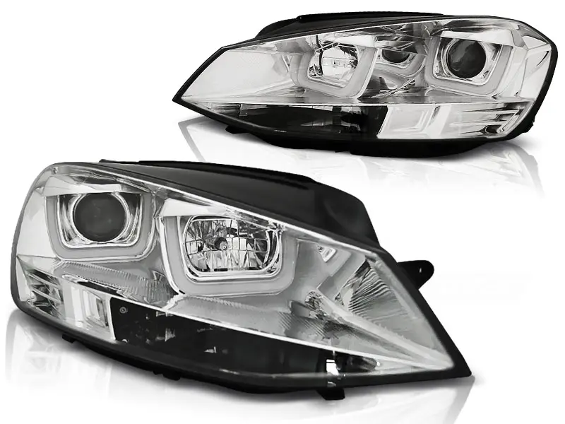 Frontlykter VW GOLF 7 2012-2017 U-LED LIGHT CHROME – bilde 6