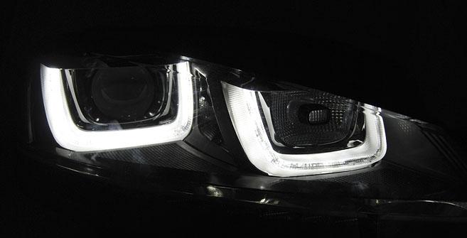 Frontlykter VW GOLF 7 2012-2017 U-LED LIGHT DRL BLACK – bilde 2