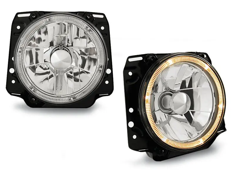 Frontlykter VW GOLF II 2 1983-1991 ANGEL EYES CHROME – bilde 2