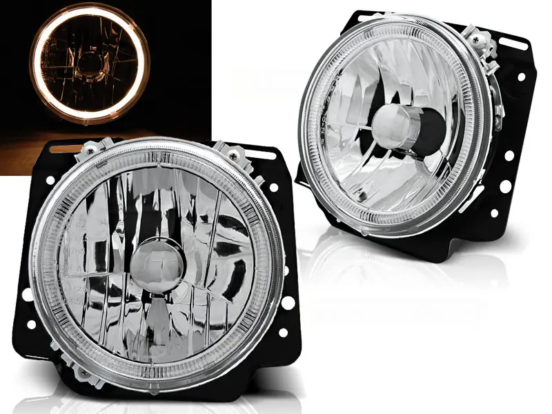 Frontlykter VW GOLF II 2 1983-1991 ANGEL EYES CHROME
