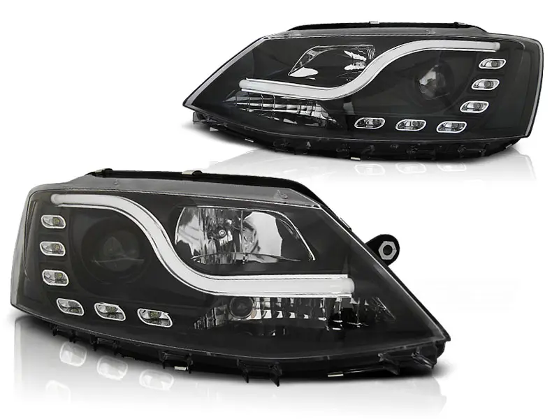 Frontlykter VW JETTA VI 2011-2018 TUBE LIGHT DRL BLACK – bilde 2
