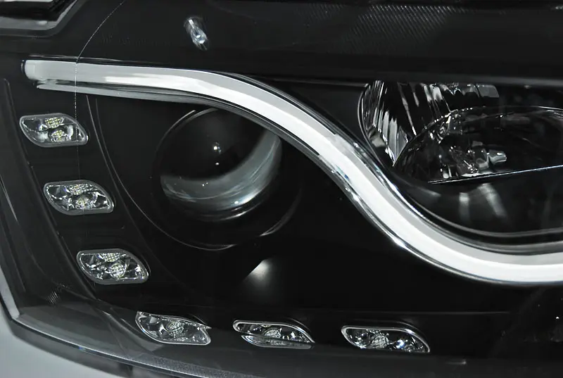 Frontlykter VW JETTA VI 2011-2018 TUBE LIGHT DRL BLACK – bilde 3