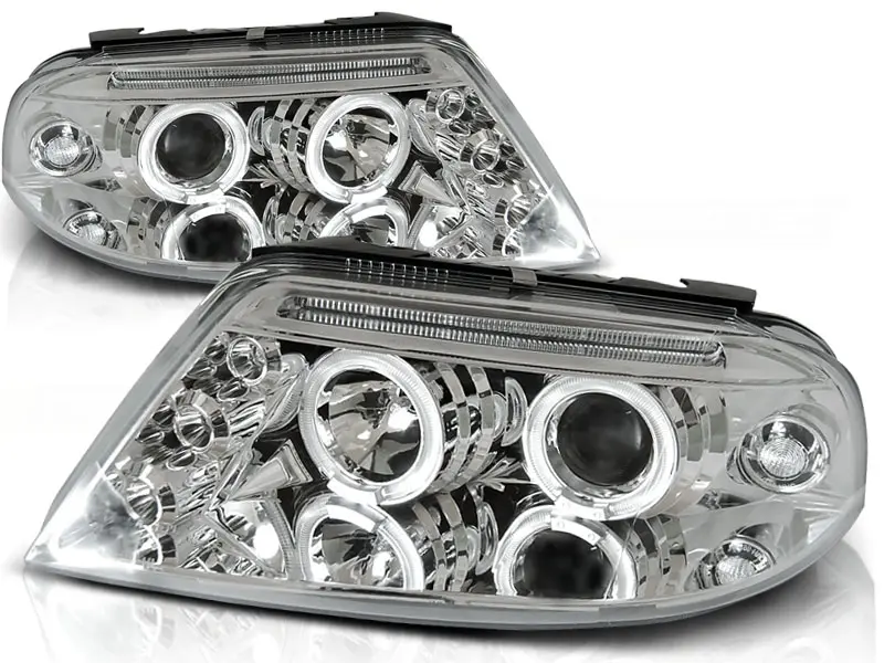 Frontlykter VW PASSAT (3BG) 2000-2005 ANGEL EYES CHROME – bilde 2