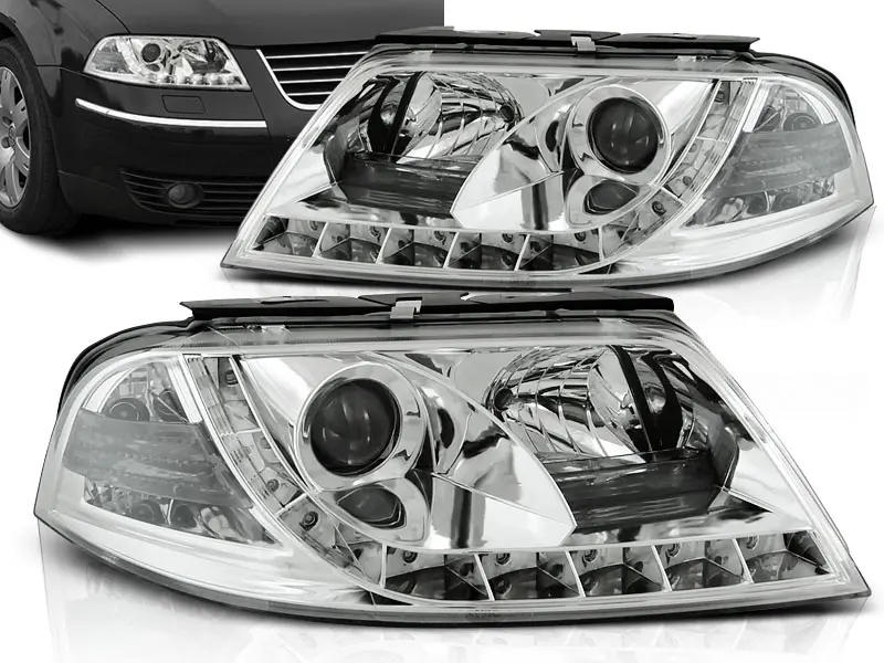 Frontlykter VW PASSAT (3BG) 2000-2005 DAYLIGHT CHROME