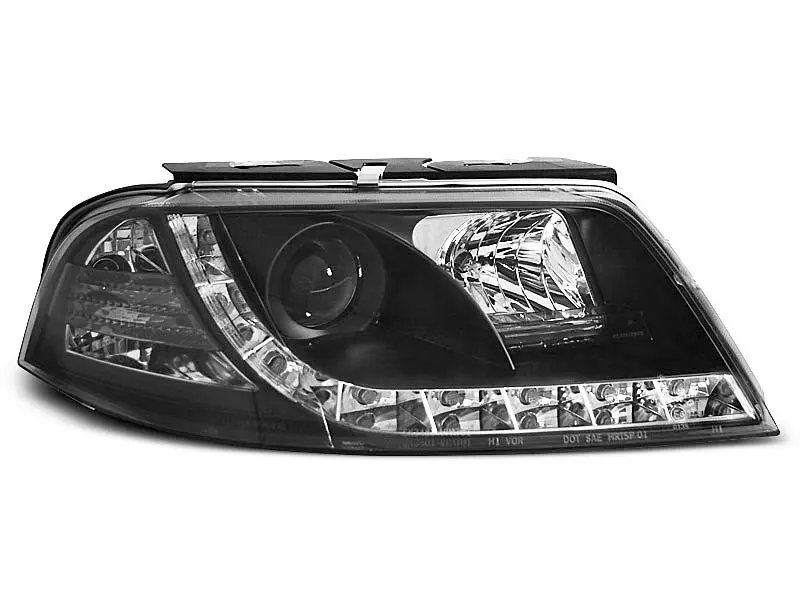 Frontlykter VW PASSAT (3BG) 2000-2005 TRUE DRL BLACK – bilde 4
