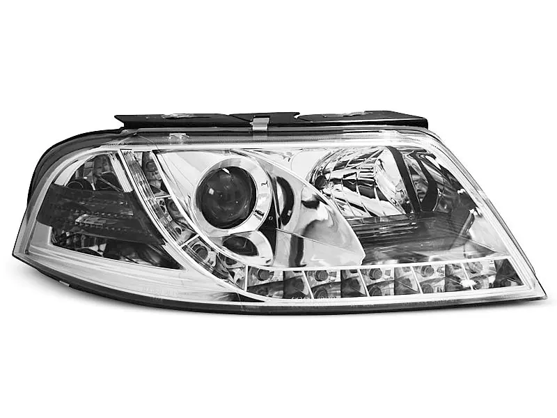 Frontlykter VW PASSAT (3BG) 2000-2005 TRUE DRL CHROME – bilde 4