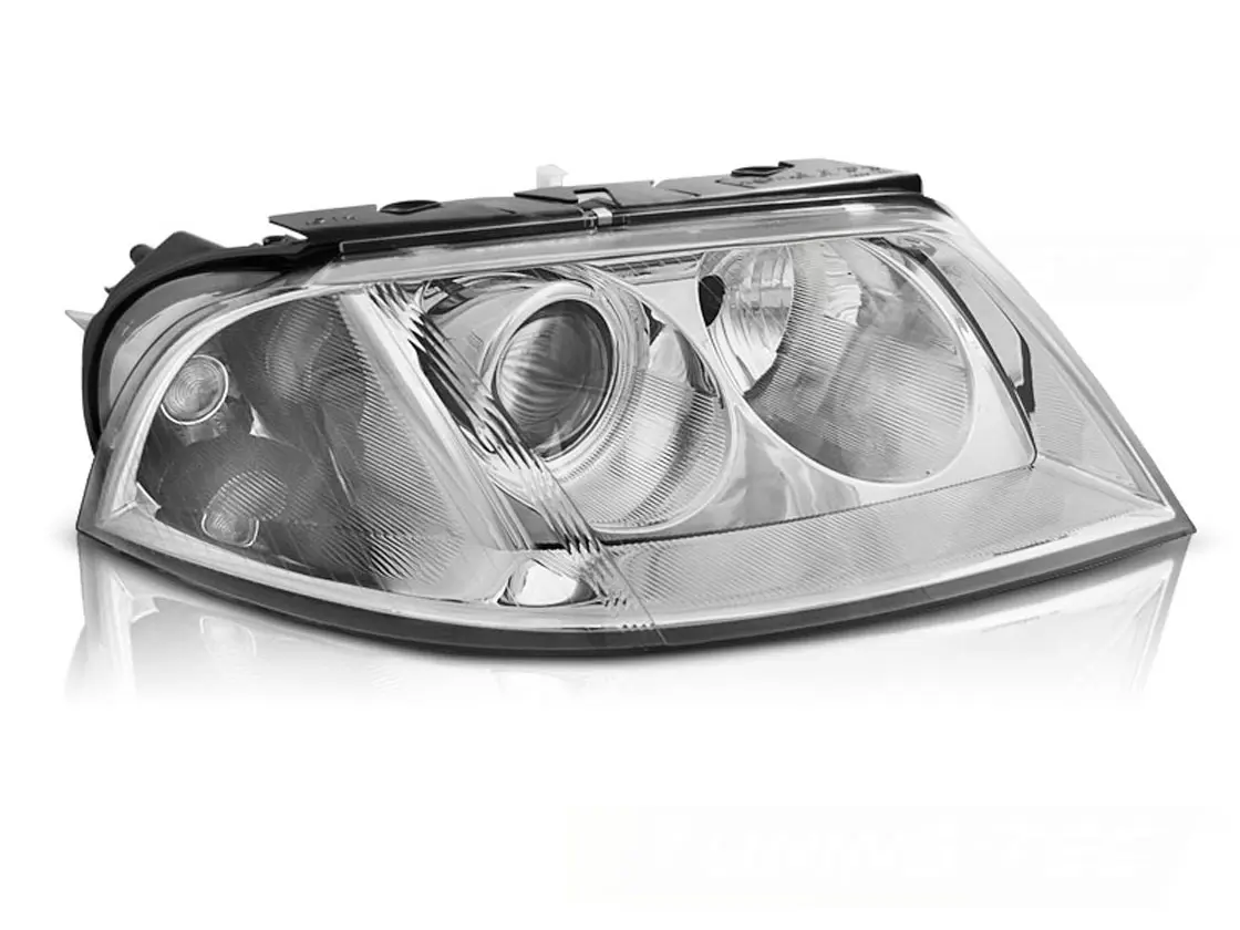 Frontlykter VW PASSAT (3BG B5) 2000-2005 CHROME RIGHT SIDE TYC