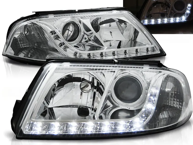 Frontlykter VW PASSAT (B5) 2000-2005 DAYLIGHT CHROME