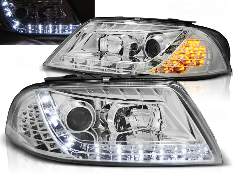 Frontlykter VW PASSAT (B5) 2000-2005 DAYLIGHT CHROME