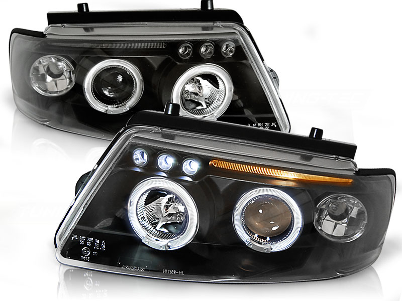 Frontlykter VW PASSAT (B5 3B) 1996-2000 ANGEL EYES BLACK
