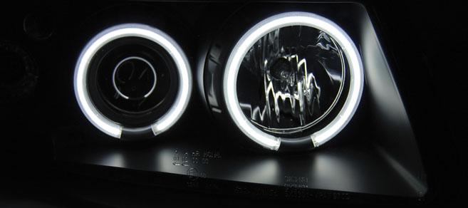 Frontlykter VW PASSAT (B5 3B) 1996-2000 ANGEL EYES CCFL BLACK – bilde 3