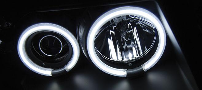 Frontlykter VW PASSAT (B5 3B) 1996-2000 ANGEL EYES CCFL BLACK – bilde 4