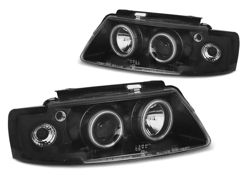 Frontlykter VW PASSAT (B5 3B) 1996-2000 ANGEL EYES CCFL BLACK – bilde 6