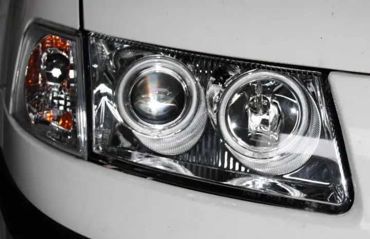 Frontlykter VW PASSAT (B5 3B) 1996-2000 ANGEL EYES CCFL CHROME – bilde 2