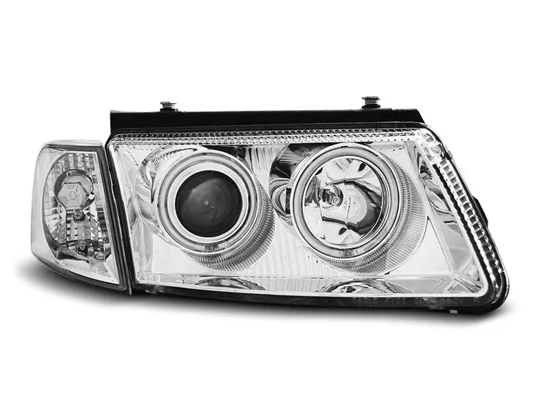 Frontlykter VW PASSAT (B5 3B) 1996-2000 ANGEL EYES CCFL CHROME – bilde 5
