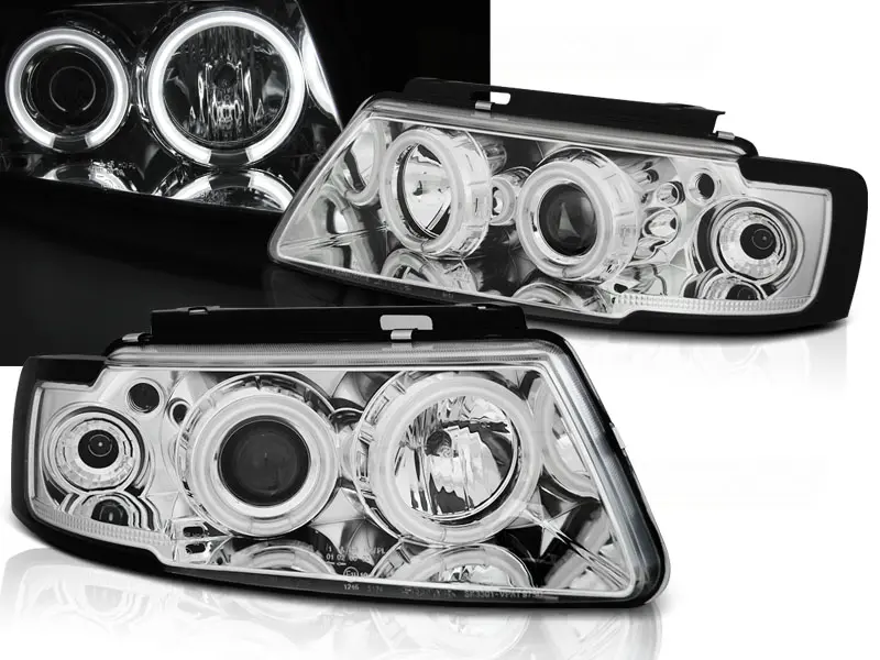 Frontlykter VW PASSAT (B5 3B) 1996-2000 ANGEL EYES CCFL CHROME