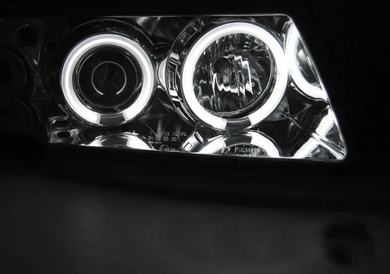 Frontlykter VW PASSAT (B5 3B) 1996-2000 ANGEL EYES CCFL CHROME – bilde 3
